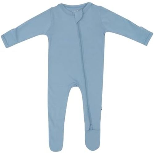 KYTE BABY Unisex Zipper Closure Footies, Rayon Made From Bamboo, 0-24 Months