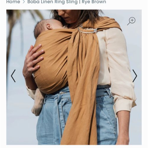 Boba Linen Ring Sling | Rye Brown
