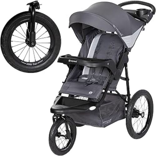 Baby Trend Expedition® Zero Flat Jogger with LED Lights, Dash Grey