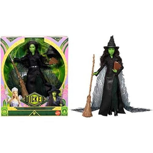 Mattel Universal Pictures' Wicked: for Good Deluxe Elphaba Fashion Doll with Removable Outfit & 4 Accessories, Inspired by The Movie