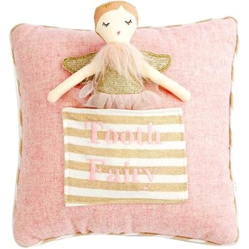 MON AMI Tooth Fairy Pillow & Doll Set - 9”, Plush Stuffed Tooth Fairy Doll and Pillow with Pocket, Tooth Fairy Keepsake for Girls and Boys