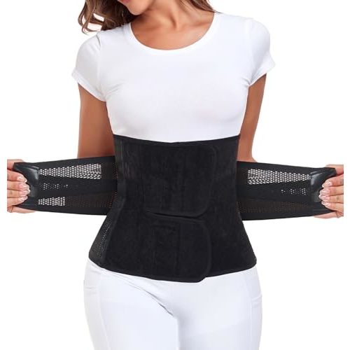 MAMODY Postpartum Belly Band – Postpartum Belly Wrap, Abdominal Binder Post Surgery C-section Recovery Support Belt (Midnight Black, L)