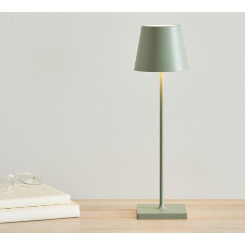 Zafferano Poldina Pro Cordless Light: Sage, Standard 15" H