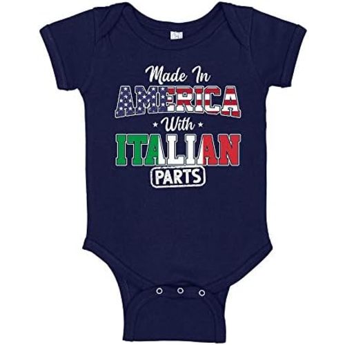 Made in America with Italian Parts Baby Bodysuit One Piece or Toddler T-Shirt Italian Heritage Clothing