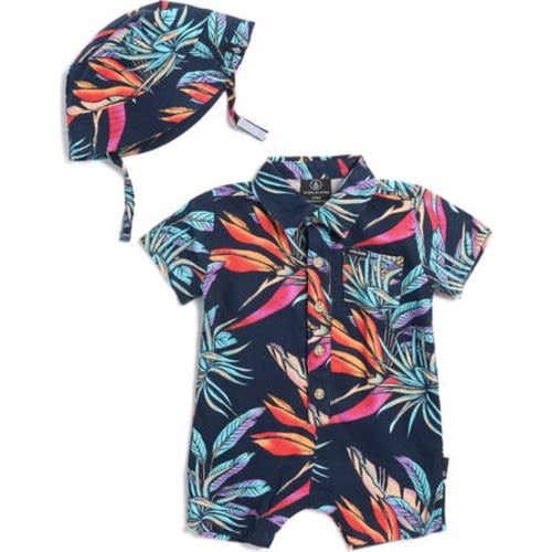 Volcom Linen Blend Romper & Bucket Hat Set | Nordstromrack