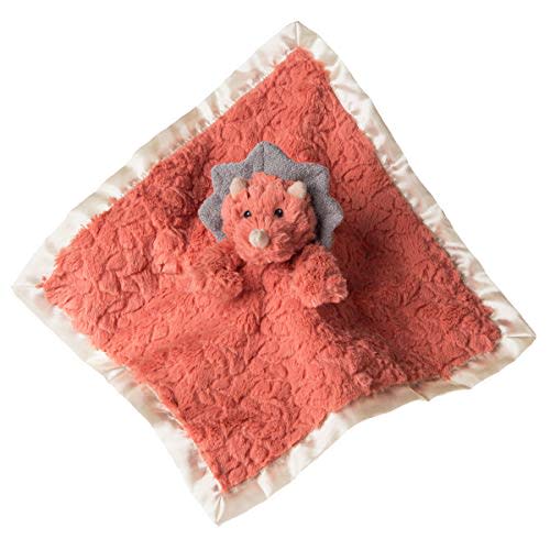Mary Meyer Baby Lovey Putty Nursery Newborn & Toddler Boys and Girls Security Blanket Stuffed Animal Soft Snuggle Toy, 13 x 13-Inches, Coral Dino