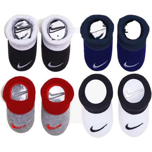 Nike Infant Booties 4 Pack (0-6 Months, Black(NN0735-U10)/G_W)