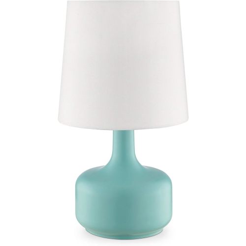 Ore International K-819GR Cheru Powder Mid-Century Modern Touch On Metal Table Lamp, Green