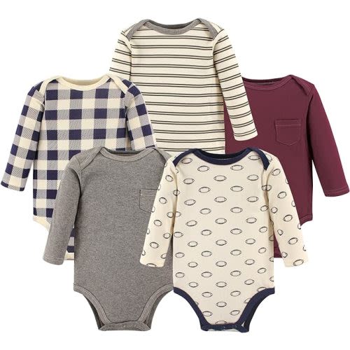Hudson Baby unisex-baby Cotton Long-sleeve Bodysuits - 6-9 Months - 1