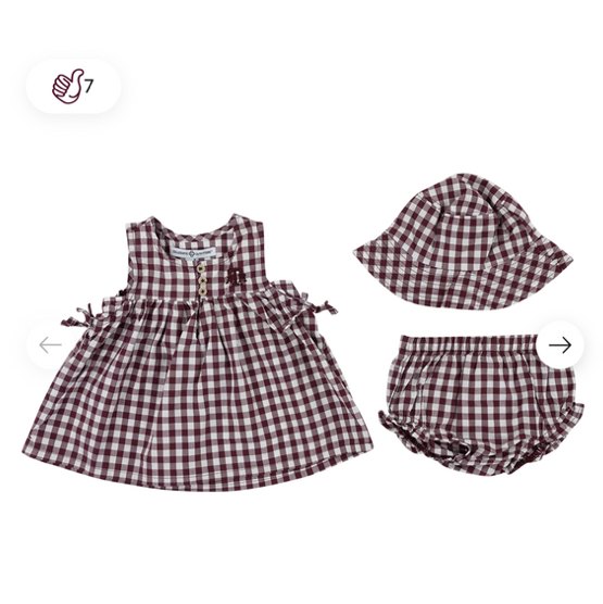 Collegiate Outfitters Infant Girls Plaid Set - Maroon