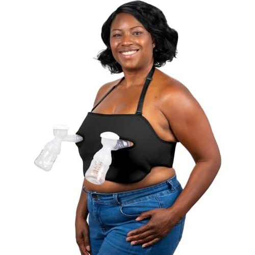Pump Strap Hands-Free Pumping Bra, Breast Pump Bra for Breastfeeding Pumps for Women, Hands Free Pumping Bustier