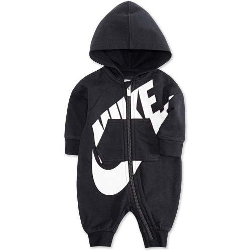Nike Baby Hooded Coverall, Black, Newborn