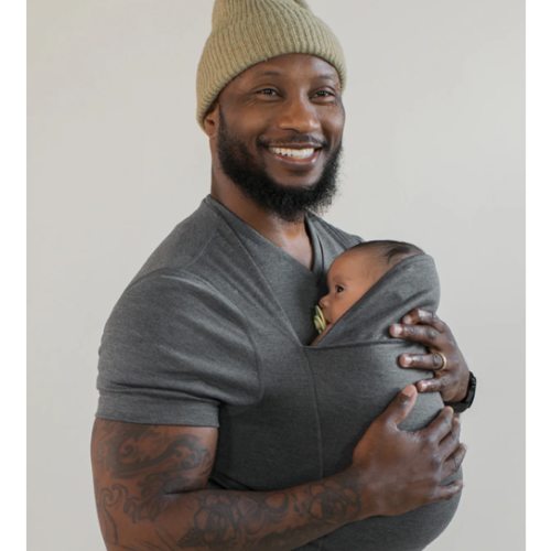 Lalabu Dad Shirt | Original Babywearing T-Shirt with Kangaroo Pouch | Baby Wrap Carrier for Newborns & Infants | Baby Wrap Carrier for Newborns | Essential for new Dads