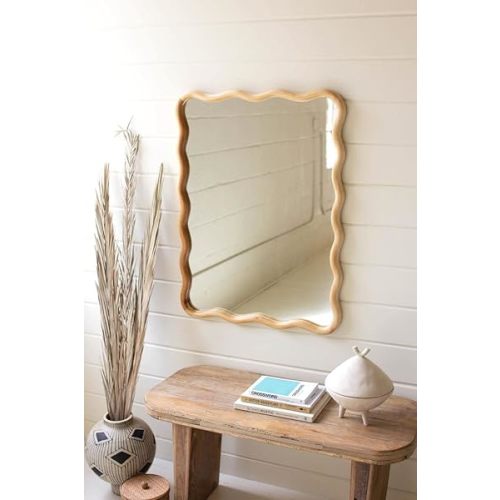 KALALOU CLA1377 Wooden Squiggle Framed Mirror