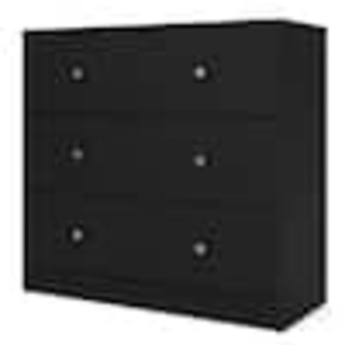 Tvilum Portland 3-Drawer Black Chest 7033286