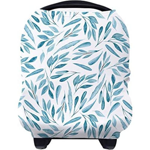 Baby Car Seat Covers, Infant Stroller Cover, Strechy Carseat Canopy for Boys and Girls (Leaves)