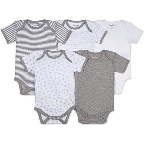 Amazon.com: Burt’s Bees Baby Unisex Baby Bodysuits, 5-Pack Short & Long Sleeve One-Pieces, 100% Organic Cotton: Clothing, Shoes & Jewelry