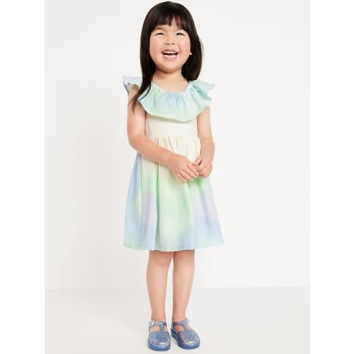 Sleeveless Ruffled Fit and Flare Dress for Toddler Girls