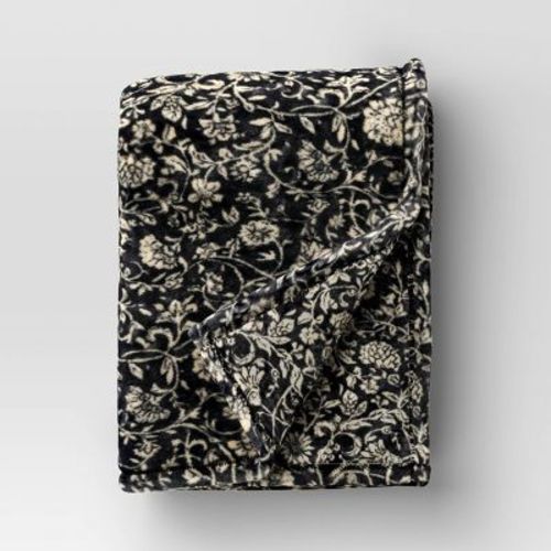 Oversized Printed Floral Primalush Throw Lack/Neutral - Threshold™