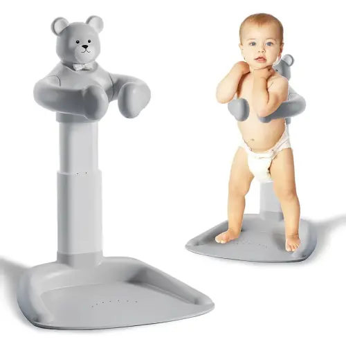 Adjustable Baby Shower Stand with Anti-Slip Base, Baby Bath With Stand, 6-36 Months Toddler Shower Standing Support, Bath Shower Standing Support, Easy Setup, Safe Design (Gray)