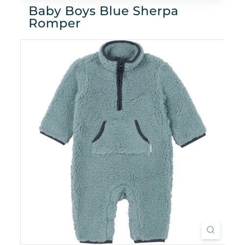 Baby Boys Blue Sherpa Romper – Gerber Childrenswear