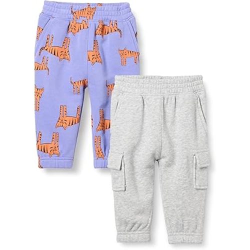 Amazon Essentials Baby Boys' Cargo Joggers, Pack of 2