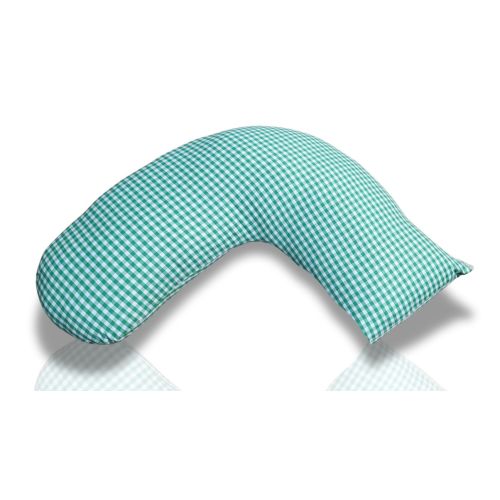 Luna Lullaby Nursing Pillow - Green Gingham Check | Polycotton Fabric