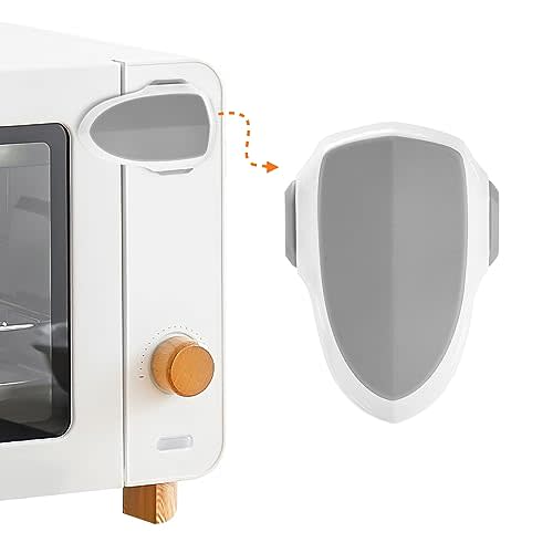 GCRQ Oven Door Lock Child Safety, Oven Baby Proof Childproof Oven Front Lock Easy to Install and Use Heat-Resistant and Durable Material, with 3M Adhesive, No Screws or Drill(1pc, White)