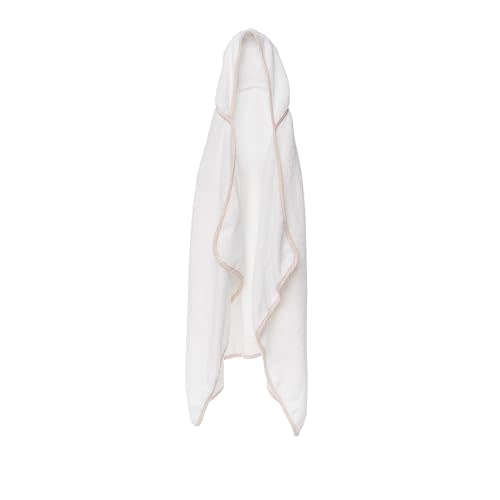 Lalo The Hooded Towel - 100% Organic Cotton, Soft on Sensitive Skin, Cozy & Absorbent, Machine Washable Baby Hooded Bath Towel - Grapefruit