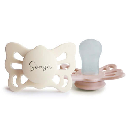 FRIGG Butterfly Anatomical Silicone Pacifiers | Personalized
