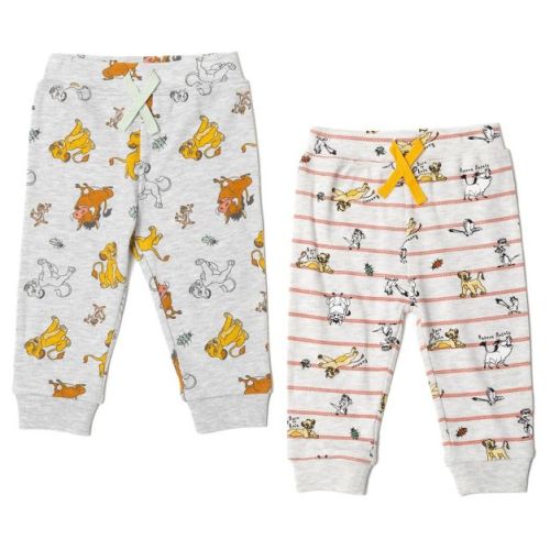 Disney Lion King,Mickey Mouse,Minnie Mouse,Pixar Cars Zazu Pumbaa Timon Baby 2 Pack Pants Newborn to Infant
