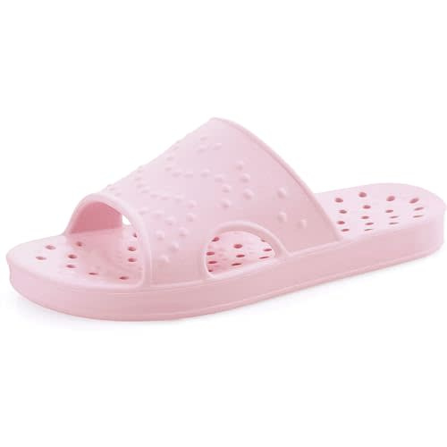 shevalues Shower Shoes for Women with Arch Support Quick Drying Pool Slides Lightweight Beach Sandals with Drain Holes
