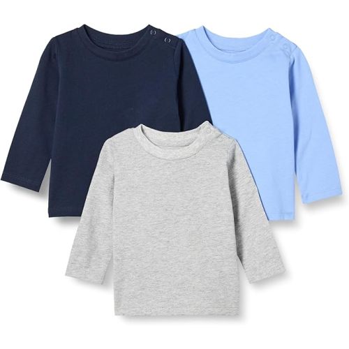Amazon Essentials Unisex Babies' Relaxed-Fit 100% Cotton Long-Sleeve T-Shirts