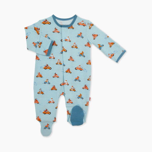 Magnetic Me Spring Modal Footie - Easy Rider, 0-3 Months
