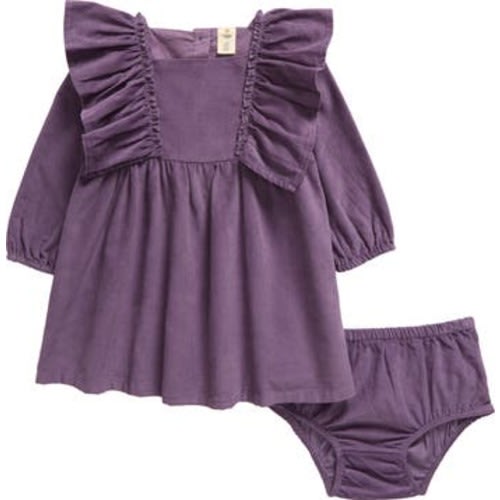 Cotton Corduroy Ruffle Dress & Bloomers, 3M