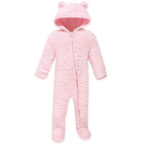 Hudson Baby Faux Shearling Bunting 1pk, Light Pink, 0-3M