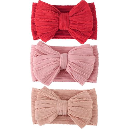 Baby Bows Headbands Nylon Newborn Baby Headbands Toddler Infant Hairbands with Big Bows for Baby Girl Newborn Essentials