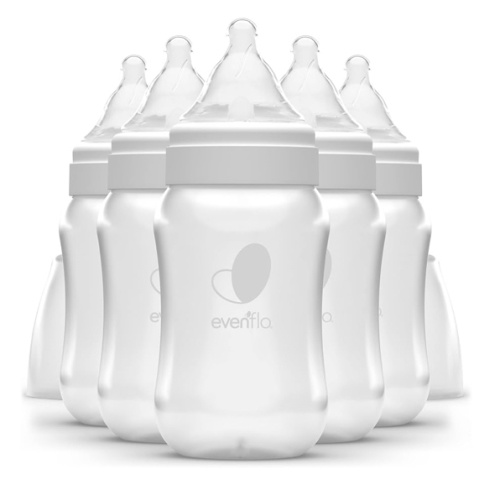Evenflo Feeding Premium Proflo Venting Balance Plus Wide Neck Baby, Newborn and Infant Bottles - Helps Reduce Colic - 9 Ounce (Pack of 6)