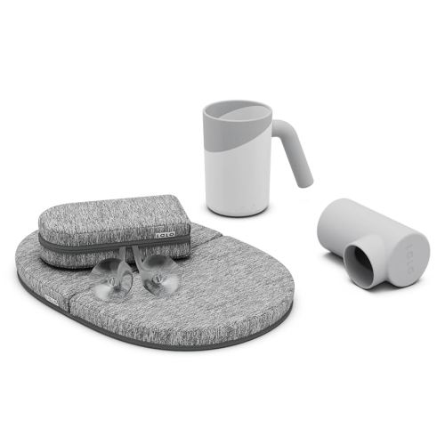 Lalo Bathtime Essentials - Includes Knee & Elbow Saver, Rinse Cup, & Spout Cover - Comfortable & Secure Baby Bath Essentials Made with Safe, Durable Materials and Easy to Clean - Coconut