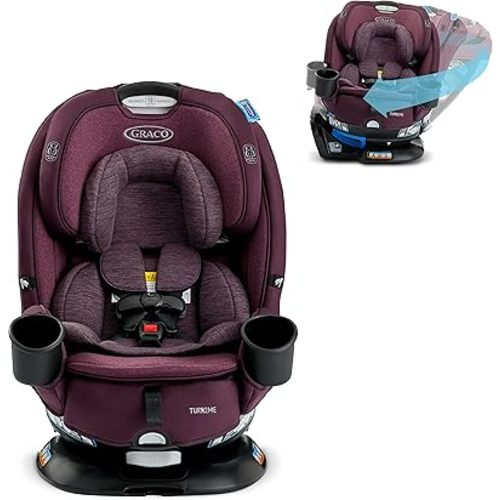 Graco Turn2Me 3-in-1 Convertible Car Seat, London, featuring Headrest and Harness Adjust, Easy Installation and Steel Reinforced Frame
