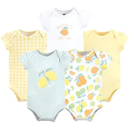 Hudson Baby Unisex Baby Cotton Bodysuits (5 Piece)
