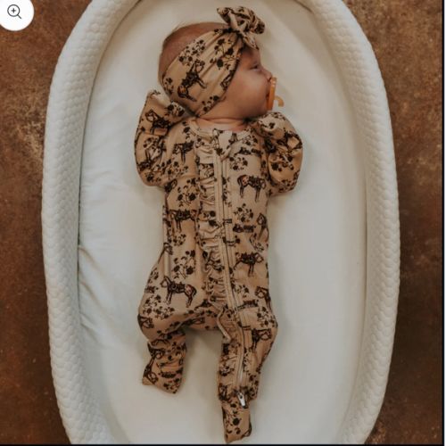 Prairie Rose -Ruffled- Folding Feet Jammies – Cowkid Clothing Company