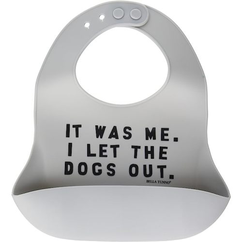 Bella Tunno Wonder Bib - Adjustable Silicone Baby Bibs for Girls & Boys, Durable and Waterproof BPA Free Silicone, Dogs Out : Baby