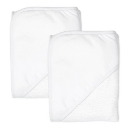 2-Pack Organic Cotton Hooded Towels Bright White