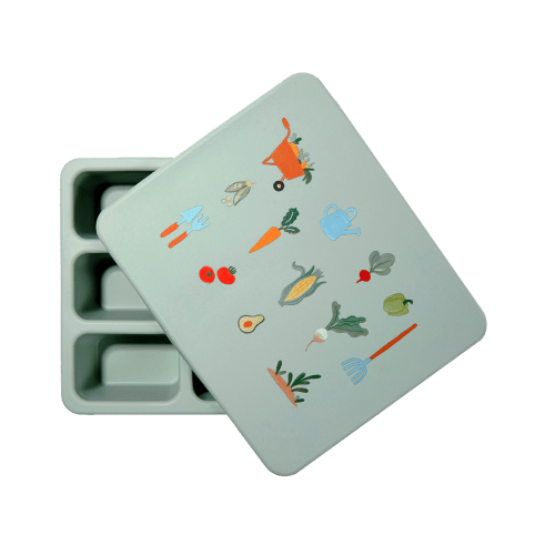 Silicone Bento Box Veggie Garden Robin's Egg Blue – Austin Baby Collection