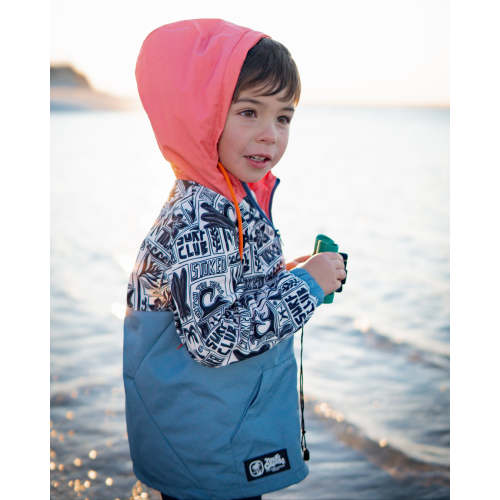Boys All-Weather Surf Jacket — Blue | Coral – Tuck & Char Co.
