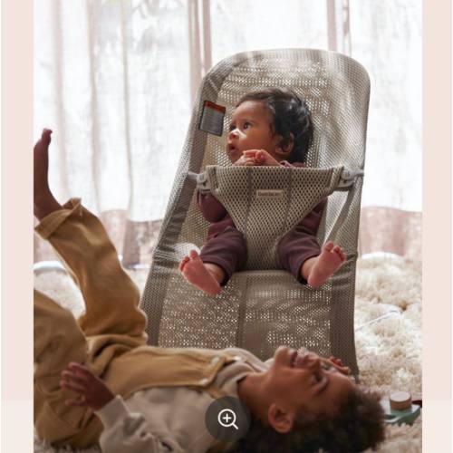 Mesh BabyBjörn Bouncer Bliss in Gray Beige