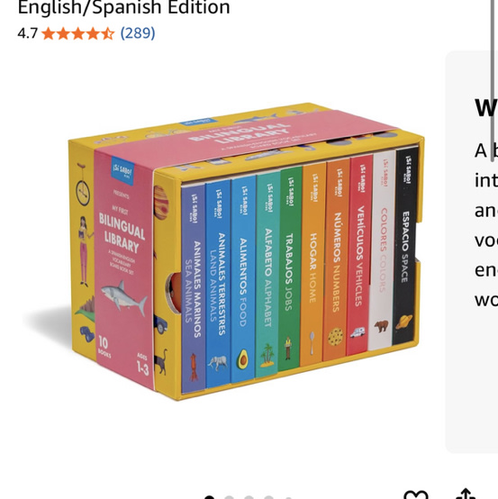 My First Bilingual Library: A Spanish-English Vocabulary Board Book Set of Colors, Numbers, Animals, ABCs, and More (Si Sabo Kids)