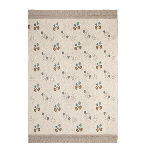 One Allium Way® Avery Organic Cotton Knitted Baby Blanket (poppy) & Reviews | Wayfair