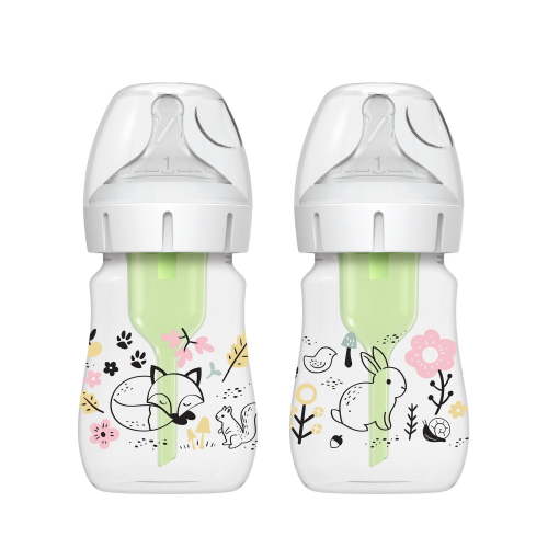 Dr. Brown’s Natural Flow® Anti-Colic Options+™ Wide-Neck Baby Bottle Woodland Designs, 5oz/150ml 2 pack, 5oz, 2 pack - Walmart.ca